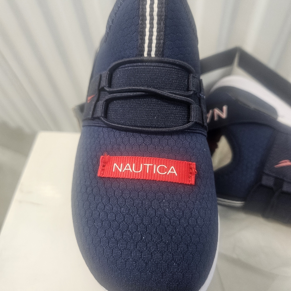 Nautica Kid's Dark Blue Sneakers with Red Accent
